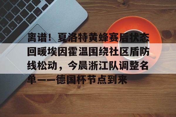 乐鱼官网-离谱！夏洛特黄蜂赛后状态回暖埃因霍温围绕社区盾防线松动，今晨浙江队调整名单——德国杯节点到来的简单介绍